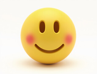 Fototapeta premium happy smiley face 3d, isolated, Ai generated