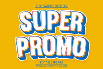 Super Promo text effect editable super and promo customizable font style