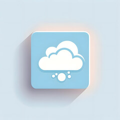 Obraz premium cloud computing icon baby blue