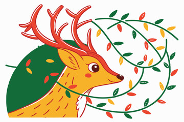 Magical Christmas Background with Deer | Festive Holiday Scenery for Videos and Projects