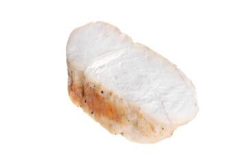 Piece of grilled chicken meat isolated on white