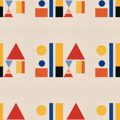 Bold and vivid shapes create an engaging and modern pattern filled with creative energy