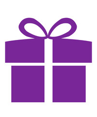 Christmas present gift clip art design on plain white transparent isolated background for card, shirt, hoodie, sweatshirt, apparel, card, tag, mug, icon, poster or badge