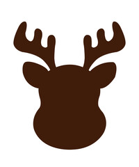 Reindeer Christmas clip art design on plain white transparent isolated background for card, shirt, hoodie, sweatshirt, apparel, card, tag, mug, icon, poster or badge