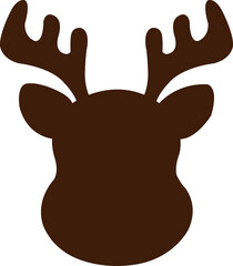 Reindeer Christmas clip art design on plain white transparent isolated background for card, shirt, hoodie, sweatshirt, apparel, card, tag, mug, icon, poster or badge