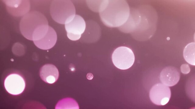 ight pink abstract background with a bokeh circle and shiny stars. New year, birthday, holidays celebration. Motion animation.