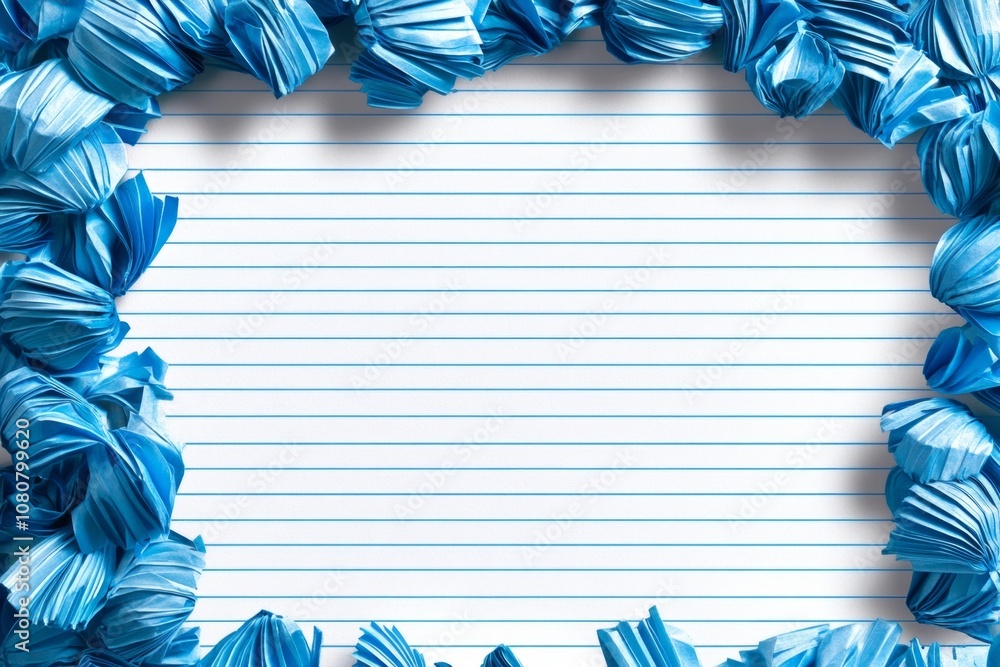 Poster a 2d illustration of a blank piece of paper with simple line details, set on a plain white backgroun