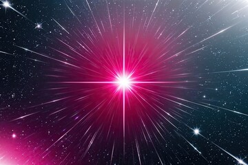 Obraz premium Brilliant Stellar Effect with Silver and Fuchsia Gradients for Cosmic Visuals