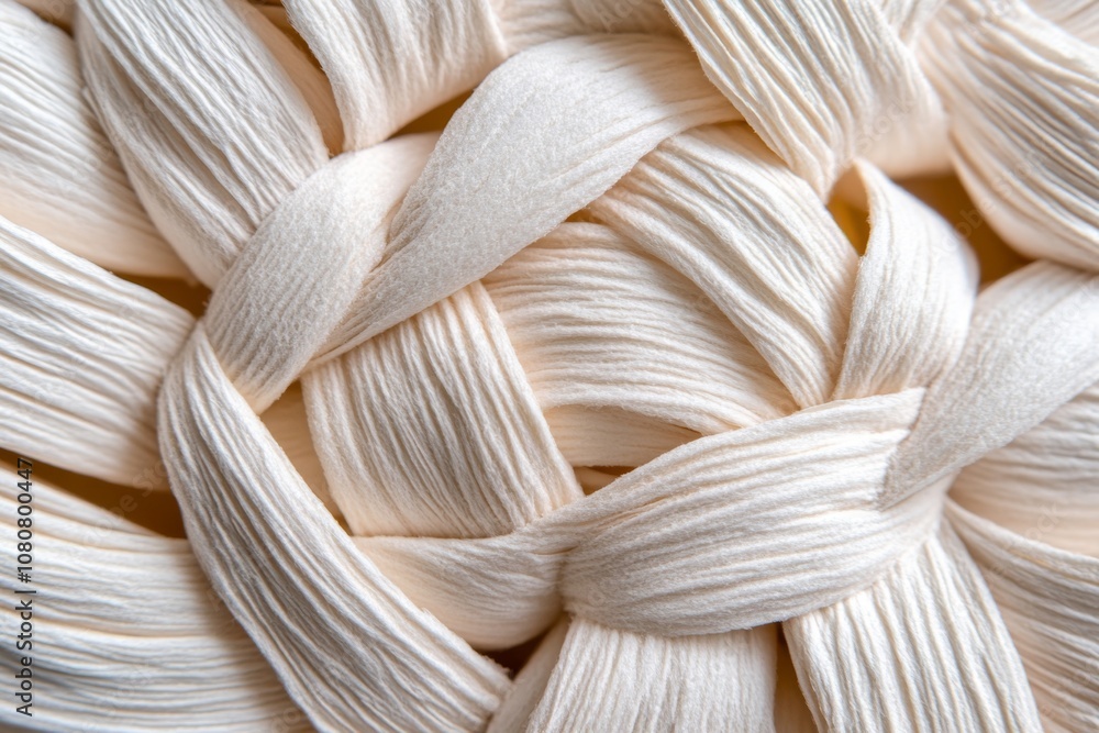 Poster A close-up of a paperâ€™s fine fibers under light, showing the subtle details and texture