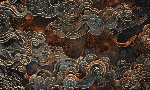Abstract Chinese Cloud Design
