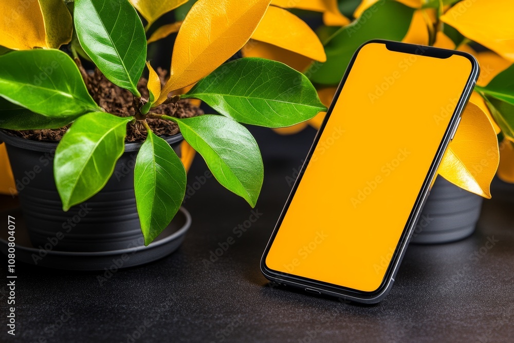 Poster A minimalist icon of a smartphone with simple line art, capturing a clean and modern look