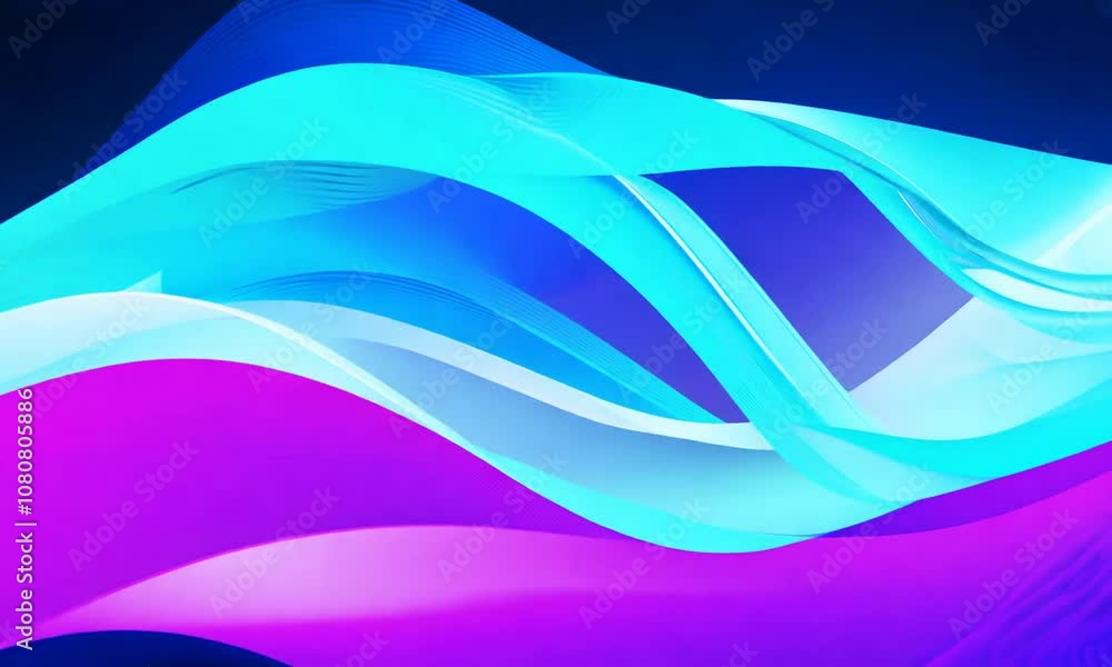 Aufkleber abstract waves in vibrant colors create a dynamic and modern visual composition.