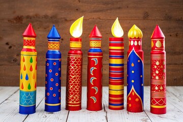 Playful Firecracker Figures for Diwali Celebration