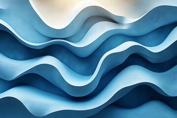 Abstract background with smooth blue waves, elegant and modern design