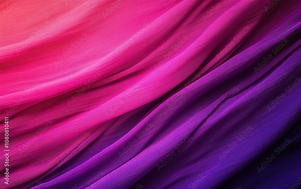 Poster a vibrant blend of flowing pink and purple fabric creating a dynamic visual texture.