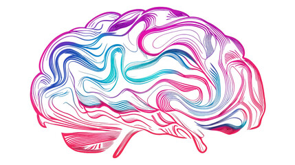 World epilepsy day. A brain Isolated on Transparent PNG. Epilepsy Awareness art.