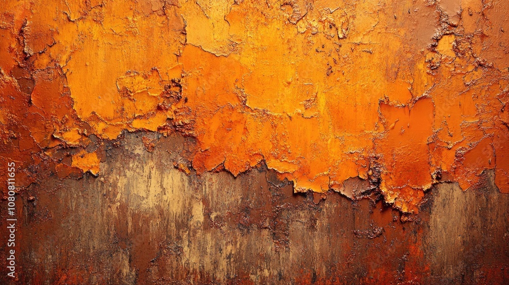 Poster textured background with a rustic orange hue showcasing an abstract and dirty appearance