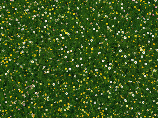 Generated flower pattern digital illustration.