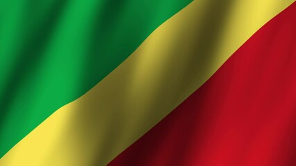 Animated Flag Republic of the Congo 4k video