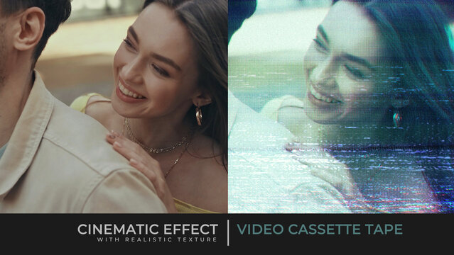 TV Screen Video Cassette Tape Effect