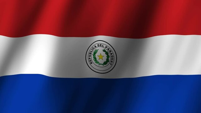 Animated Flag Paraguay 4k video