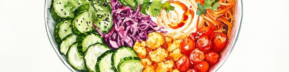 Obraz premium Create a delicious and colorful healthy bowl with fresh ingredients for a wholesome meal experience