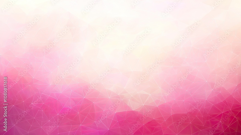 Poster soft pink and cream geometric background featuring abstract polygonal shapes and subtle color gradat