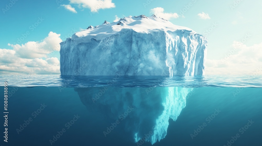 Aufkleber A large ice block is floating in the ocean