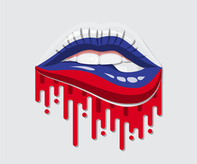 Russia Glossy Pride Blood Flag