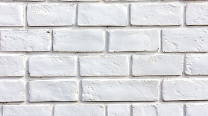 Obraz premium Textured White Brick Wall with Distinct Patterns and Subtle Imperfections for Architectural, Interior Design, and Home Renovation Projects