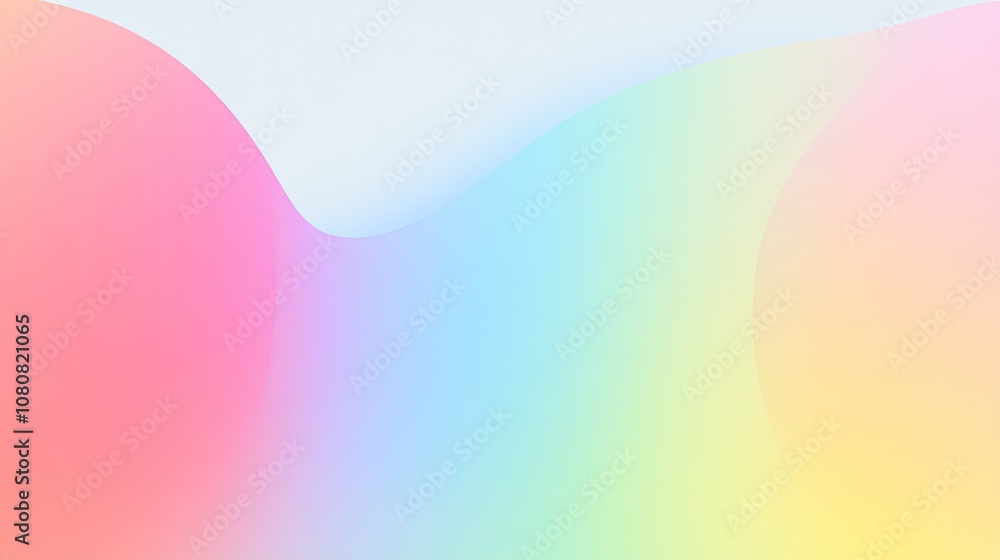 Poster abstract soft gradient background with blend of pastel colors evoking calmness and serenity for crea