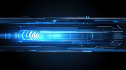 Futuristic Technology Background with Glowing Blue Lines and Digital Elements for Science and Innovation Concepts