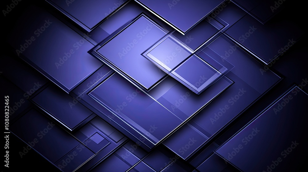 Poster Abstract Background Featuring Layered Geometric Shapes in Deep Blue Tones Highlighting Modern Design and Visual Appeal for Creative Projects