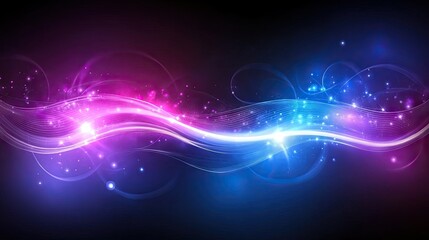 Obraz premium Abstract Vibrant Background with Colorful Waves and Sparkling Lights in a Dark Setting for Artistic and Creative Projects