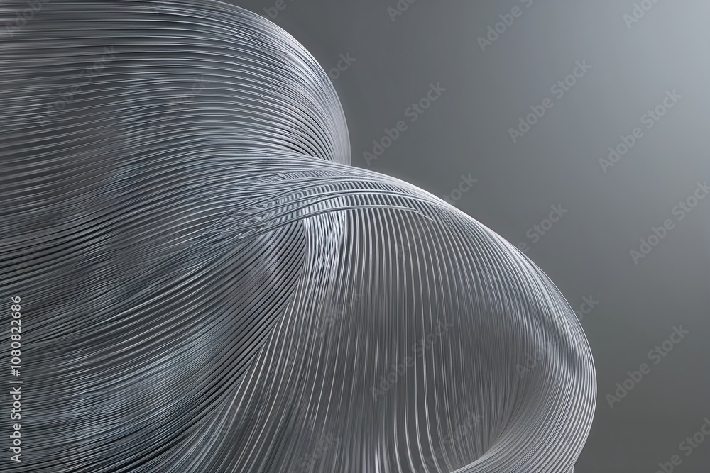 Poster 3d rendered dynamic flowing curved lines background design