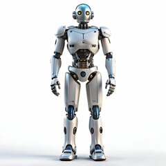 Fototapeta premium robot with white backgroug