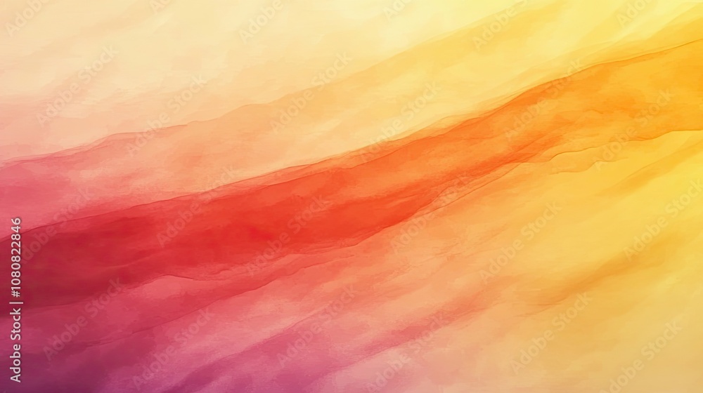 Poster abstract colorful gradient background with smooth transitions of warm hues for creative and artistic