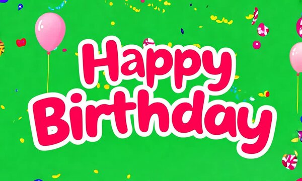 happy birthday, green screen