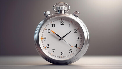 stopwatch on gray gradient