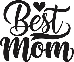 Fototapeta premium lettering best mom t-shirt design vector illustration