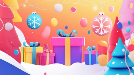 Christmas Discount Offers with Holiday Decorations