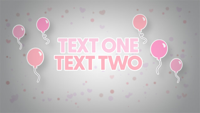 Baby And Kids Title Cards Balloons