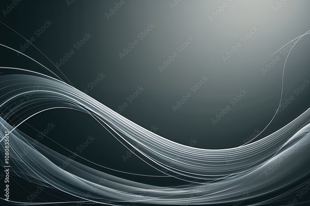 Poster silky smooth gradient background with flowing curve lines and dynamic wave motion
