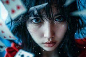 Image of beautiful person in the wonderland designed with generative AI