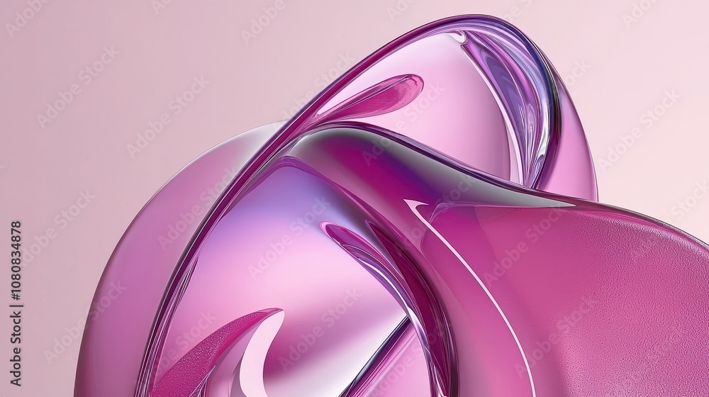 Aufkleber abstract fluid art background in shades of pink featuring smooth curves and modern design elements f