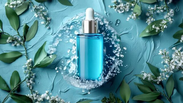 background, cosmetic makeup bottle lotion serum cream product with beauty fashion skincare healthcare mockup Video