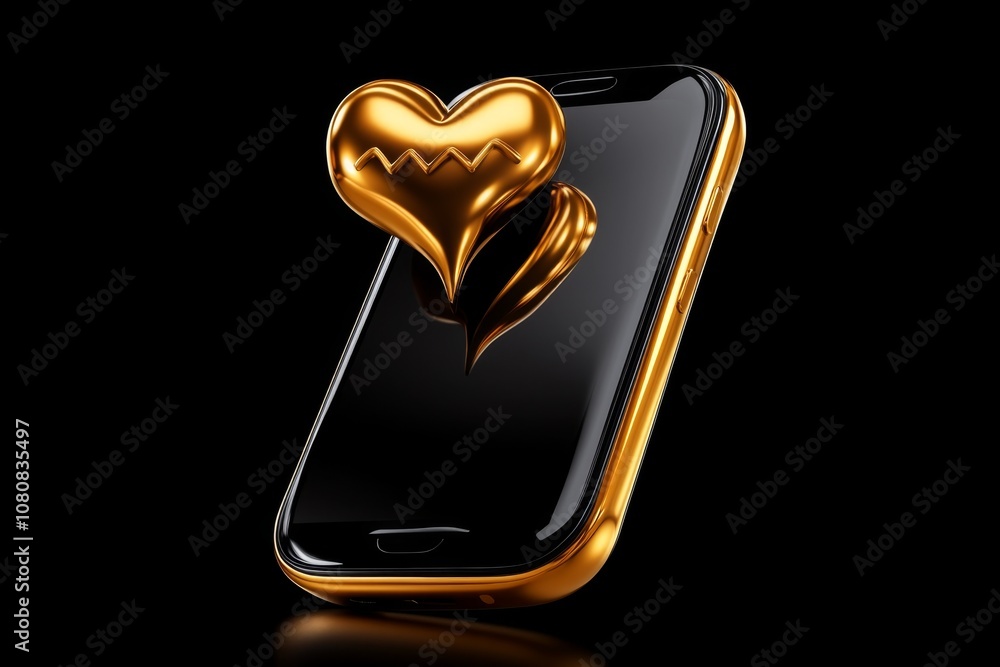 Aufkleber A minimalist icon of a smartphone with a message bubble, capturing a simple communication vibe