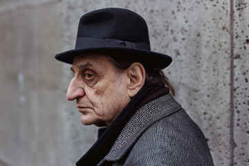 Generative AI Portrait of Man in Retro Detective Style, Noir Film Character Look