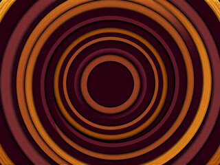 Obraz premium Colorful concentric circles with rich tones creating a captivating visual effect on a dark background