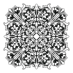 Vector beautiful engraved circle ornament